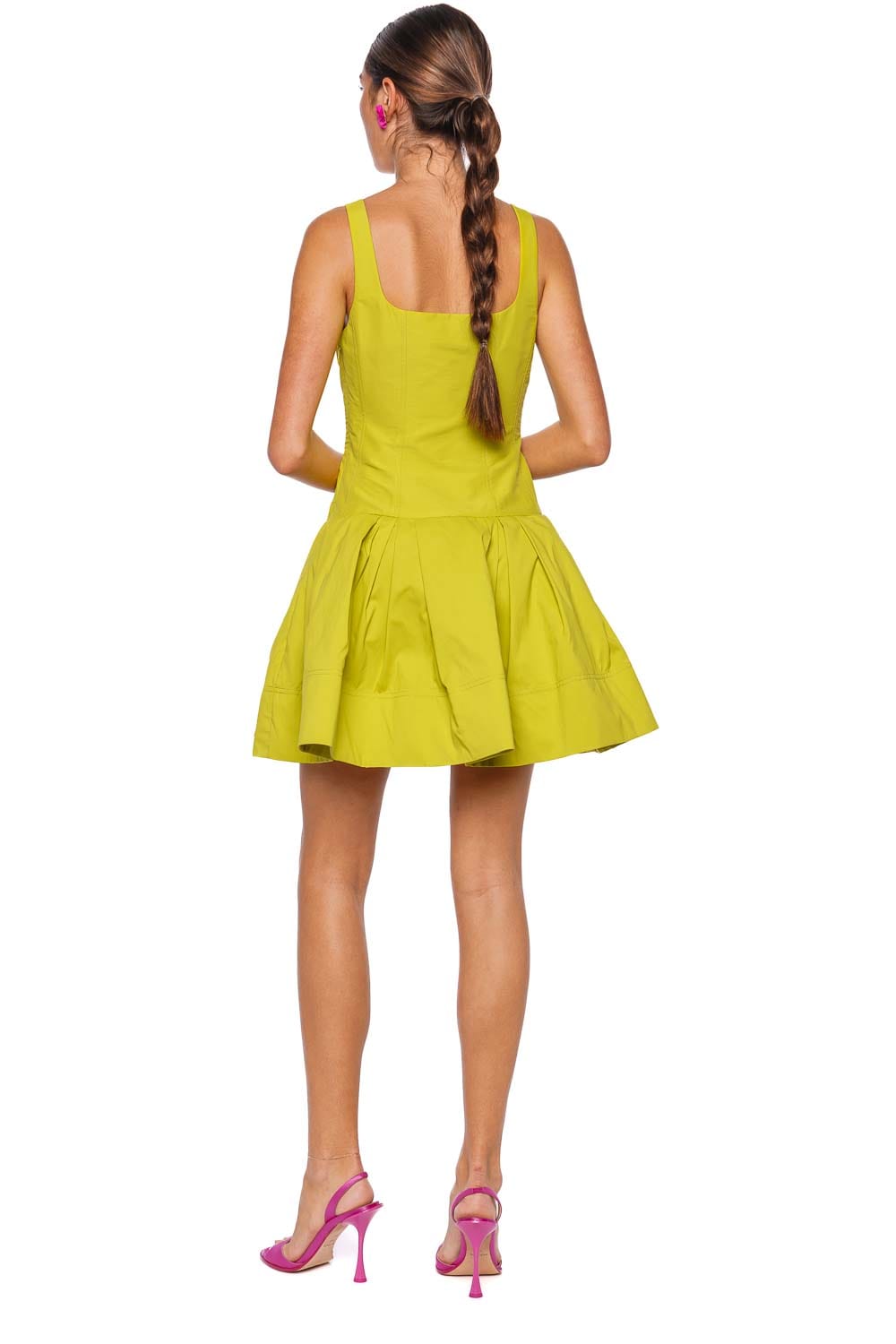 SIMKHAI Lucy Yellow Plum Sleeveless Mini Dress