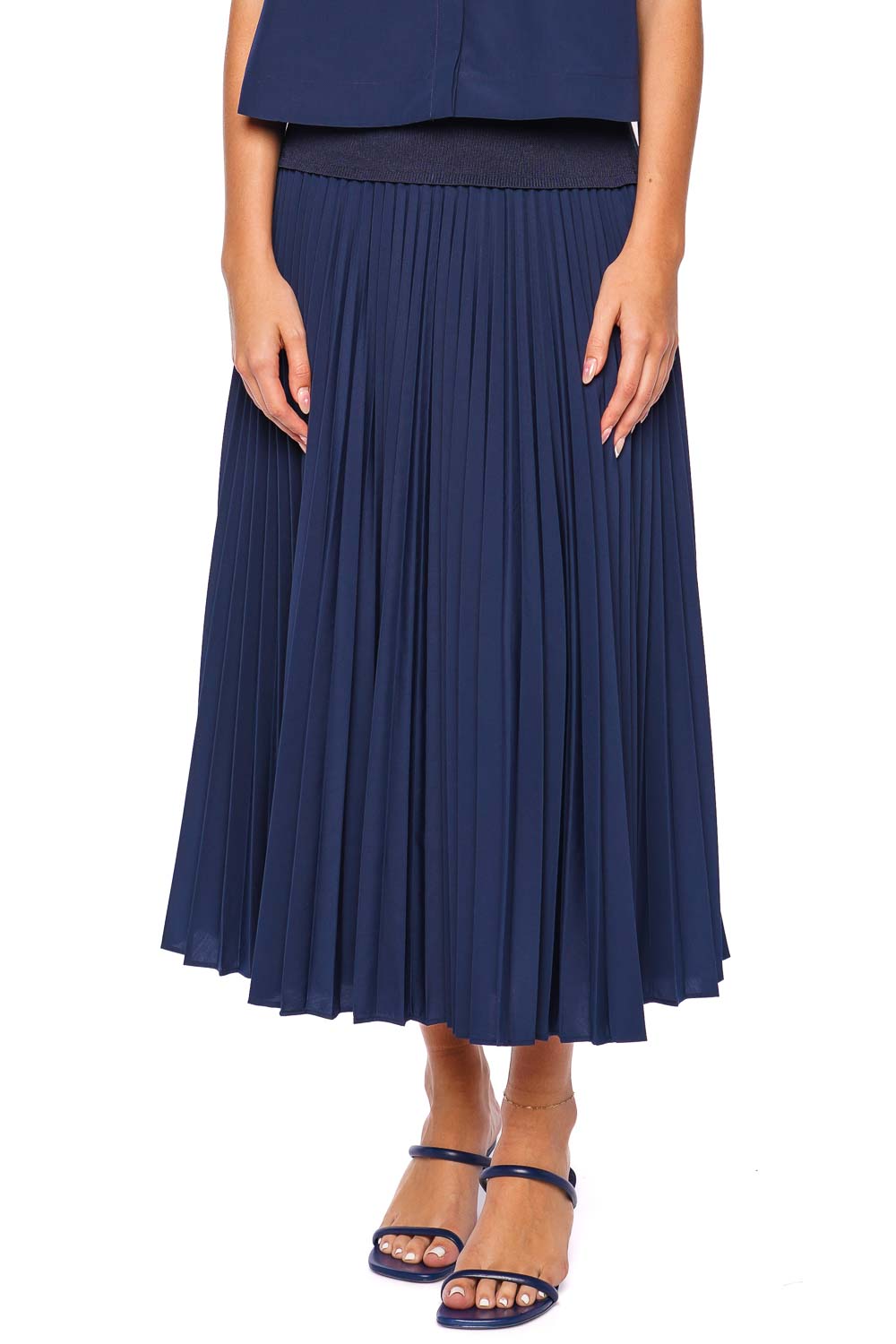 SIMKHAI Stella Midnight Knit Midi Skirt