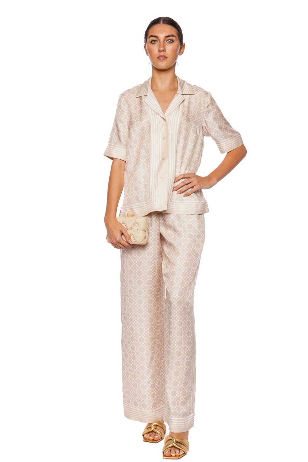 SIMKHAI Zuna Straight Leg Pajama Pant