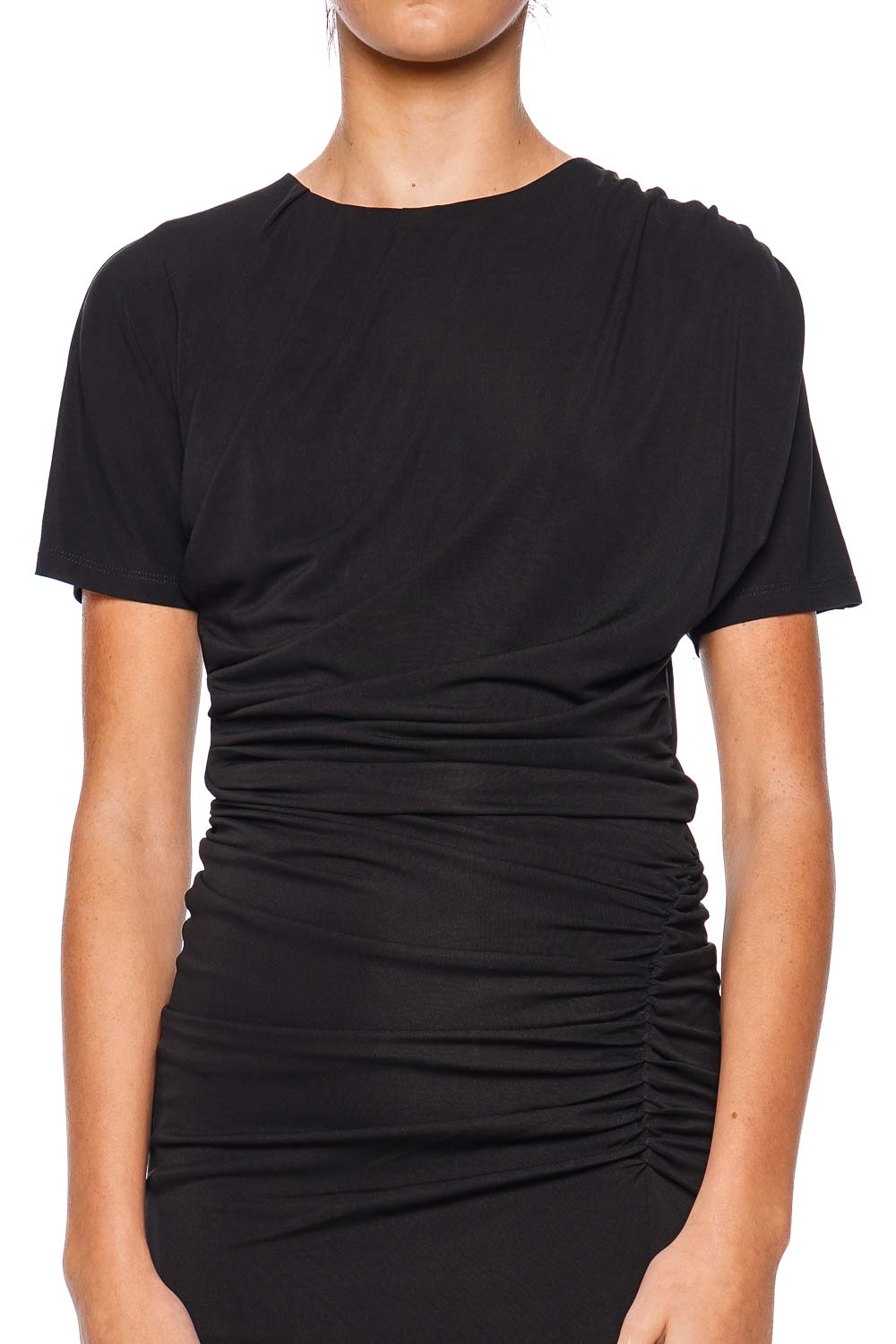 SIMKHAI Kiko Black Short Sleeve Mini Dress