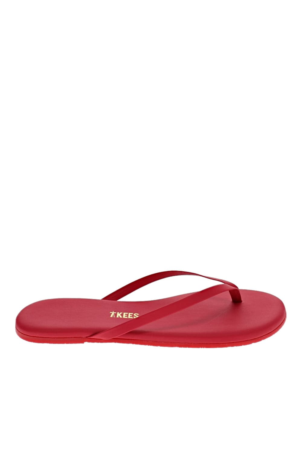 TKEES Solids Red Matte Leather Sandal