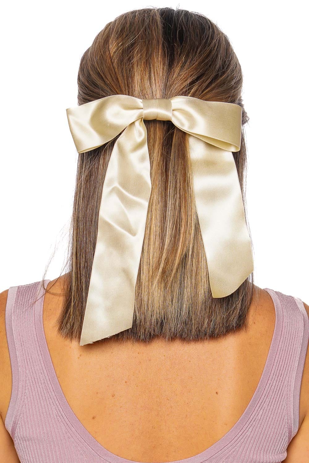 Jennifer Behr Virginia Cream Silk Bow Barrette