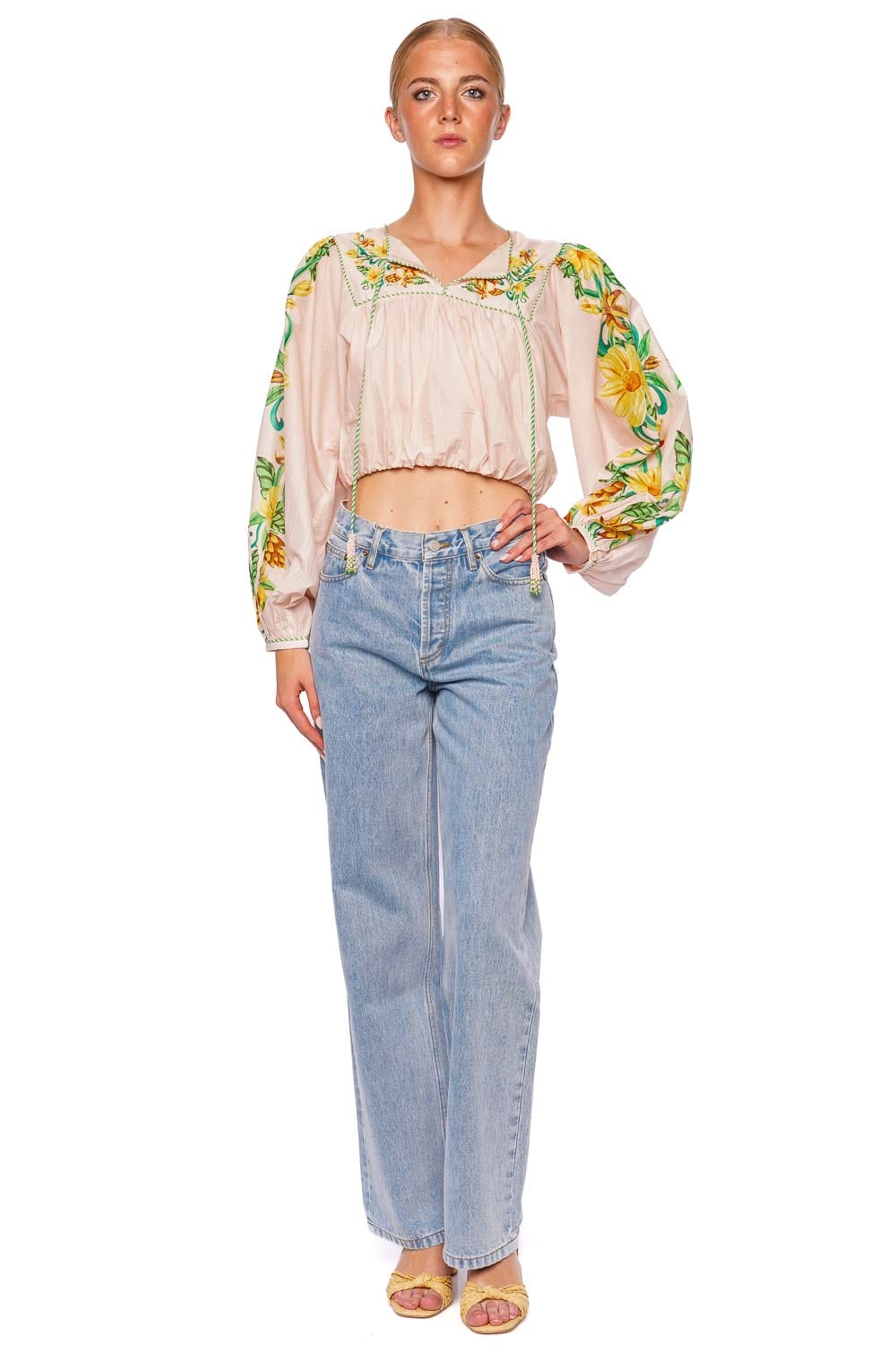 FARM Rio Botanical Beauty Long Sleeve Blouse