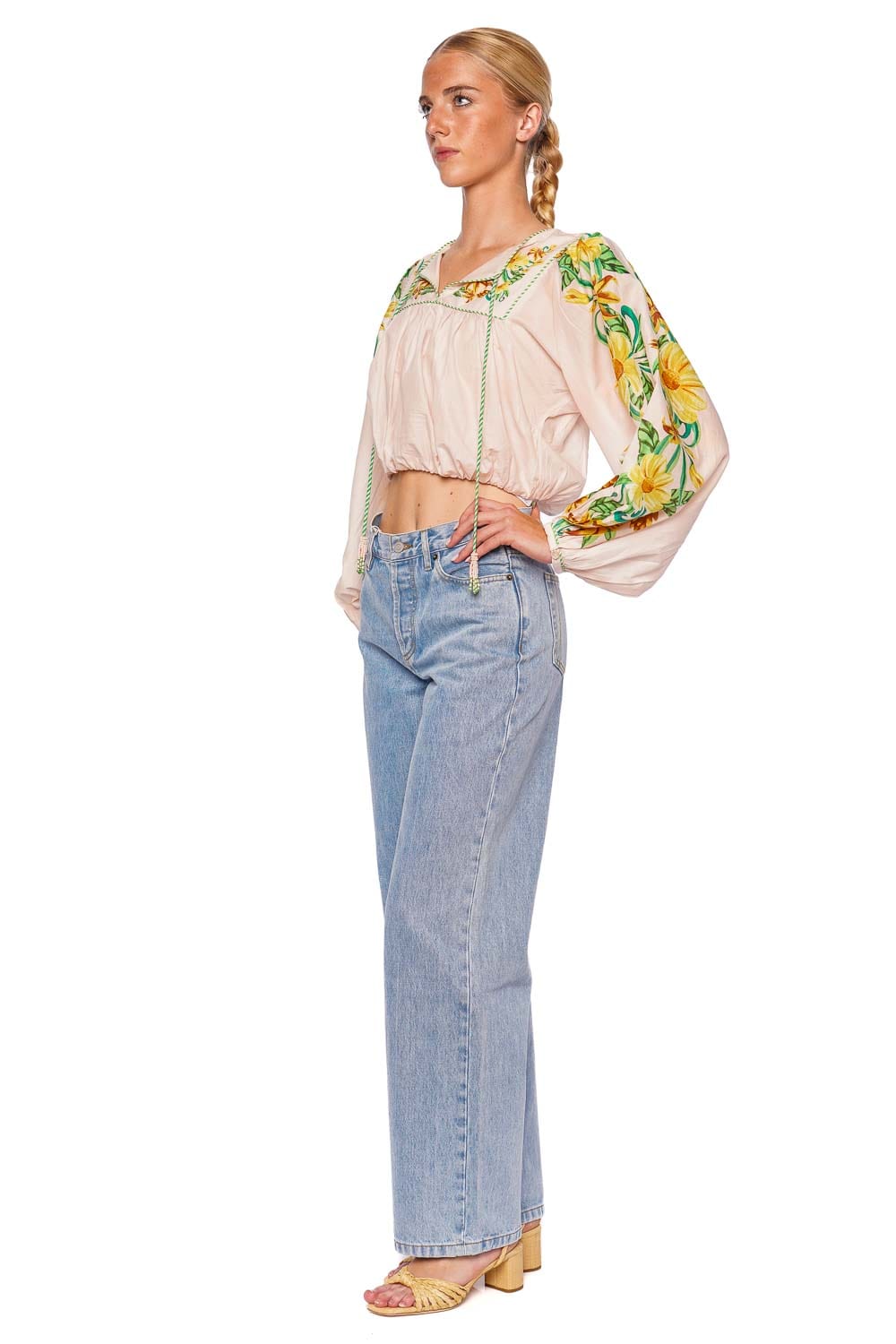 FARM Rio Botanical Beauty Long Sleeve Blouse