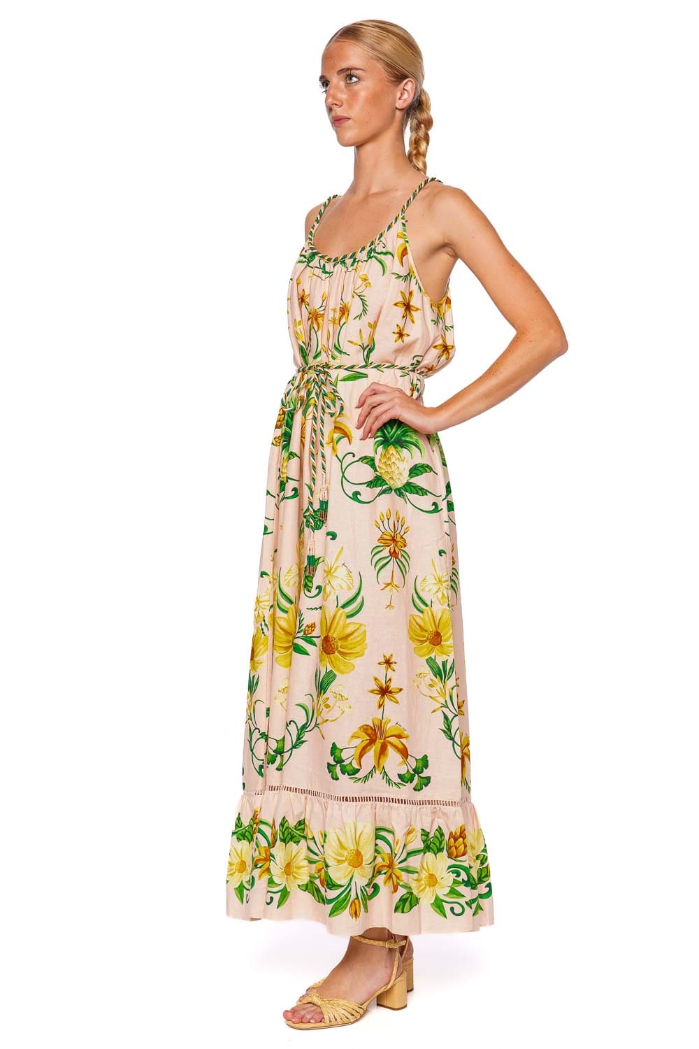 FARM Rio Botanical Beauty Rope Belted Maxi Dress