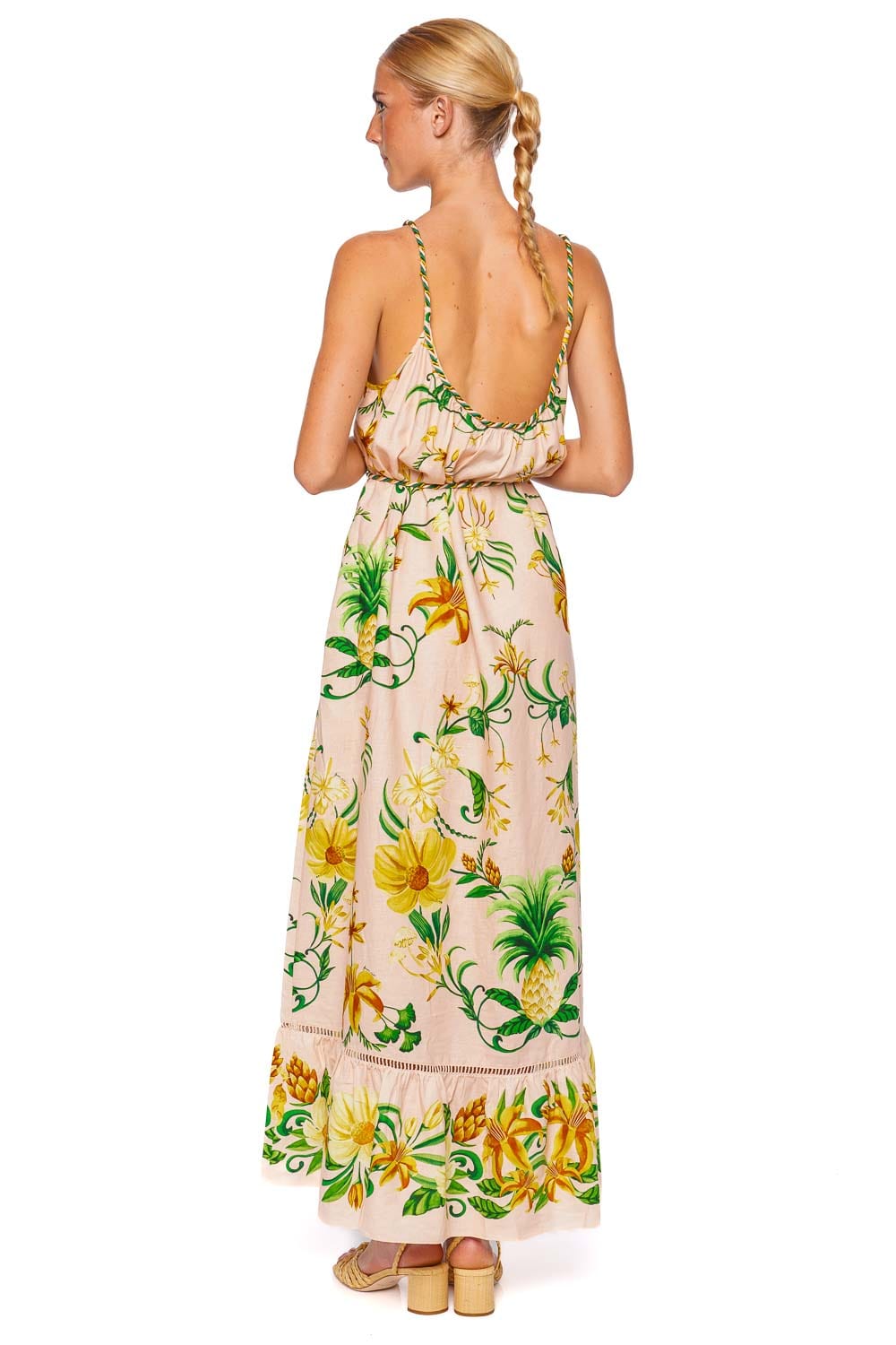 FARM Rio Botanical Beauty Rope Belted Maxi Dress