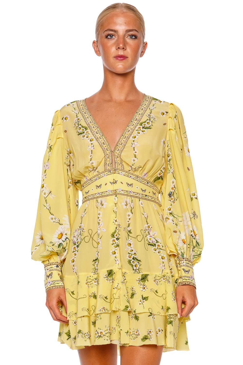 Camilla BUTTON FRONT FRILL DRESS 00037820-DAISCHAN DAISY CHAINS