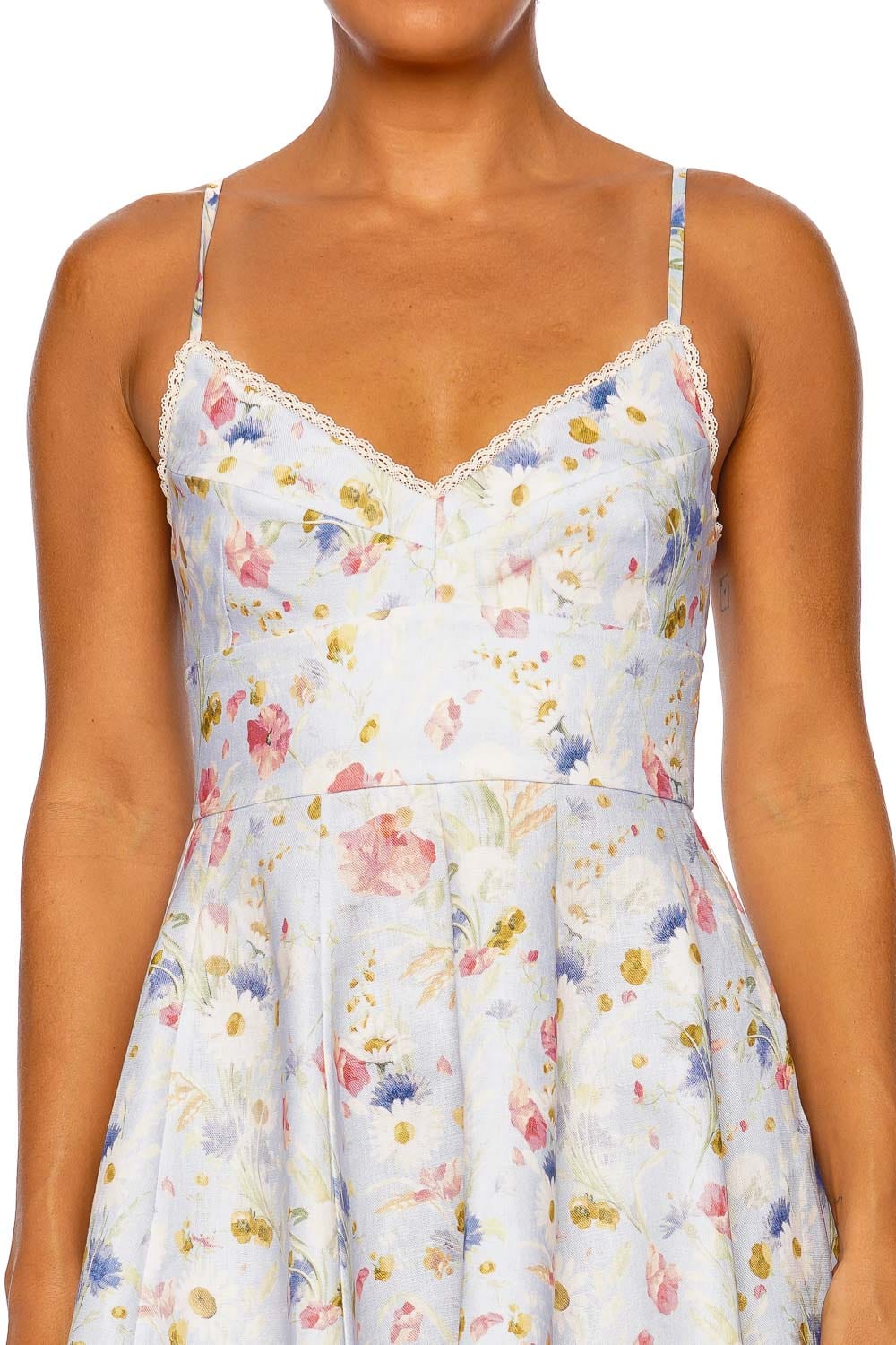 Lucky Picnic Bouquet Floral Mini Dress