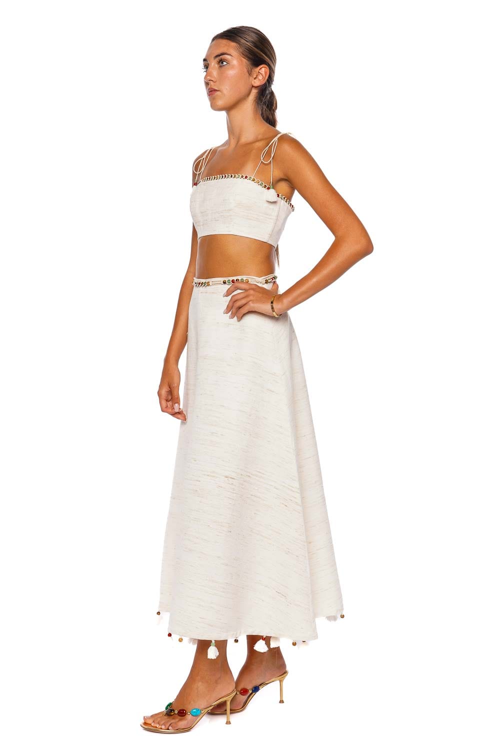 ZIMMERMANN Rhiannon Bead Trimmed Cropped Bodice