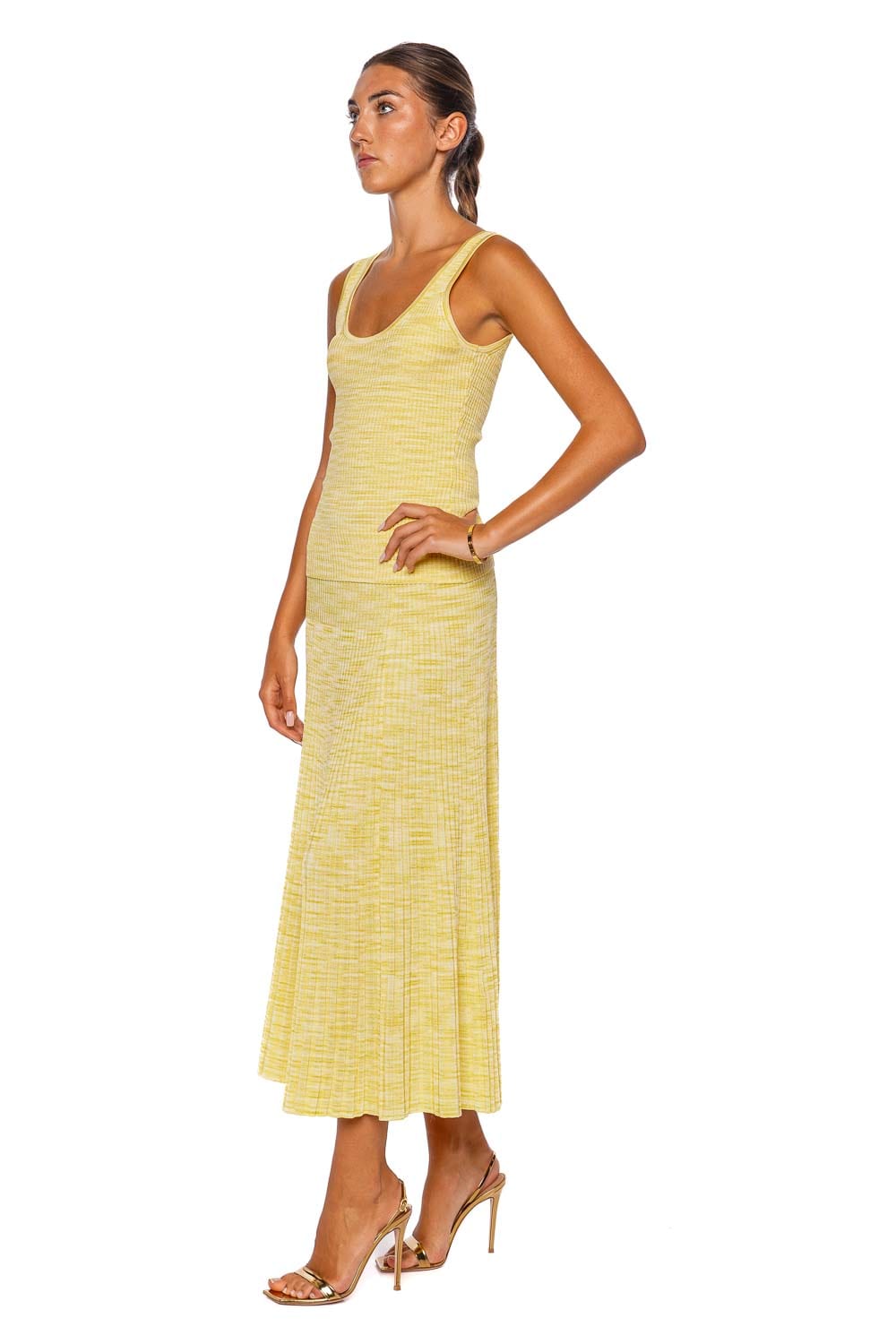 ZIMMERMANN Illuminate Lemon Mouline Ribbed Tank