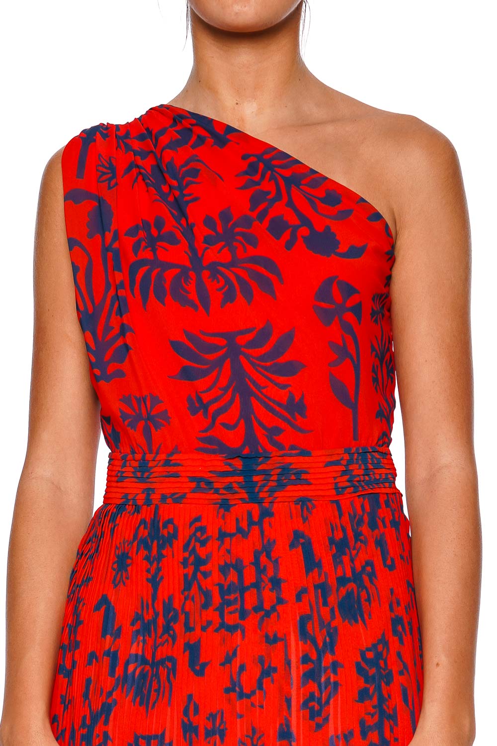 Andres Otalora Illia Native Symbols Reverse One-Shoulder Maxi Dress
