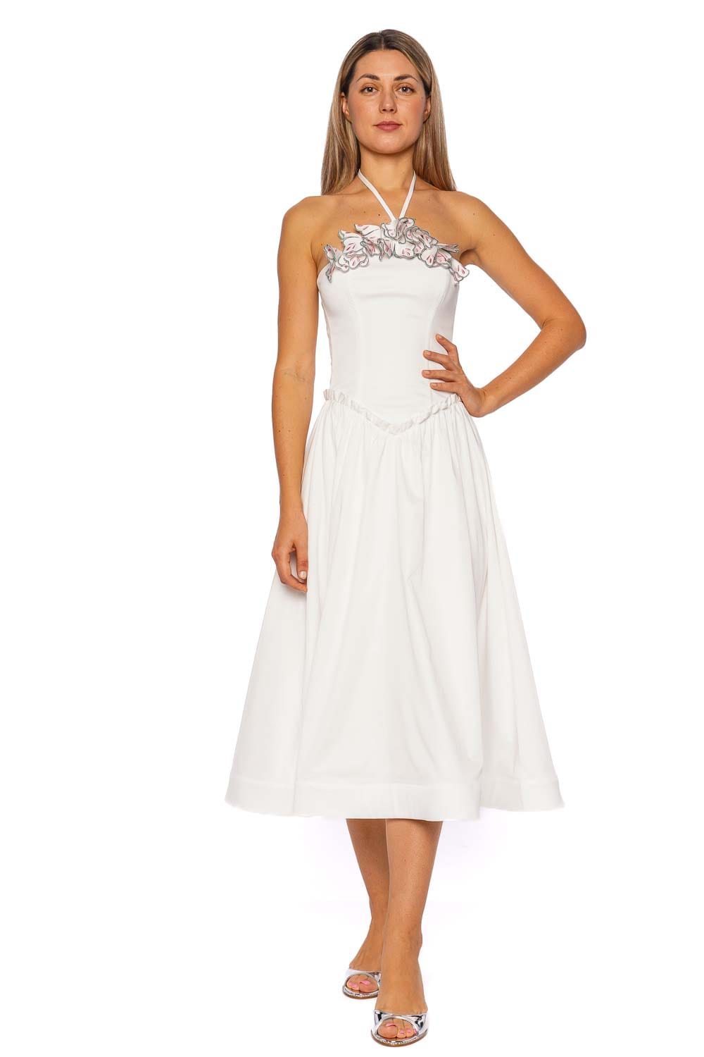 PatBO Bruma Floral Halter Midi Dress