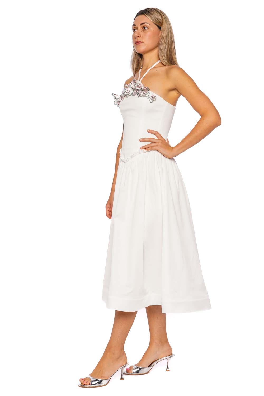 PatBO Bruma Floral Halter Midi Dress