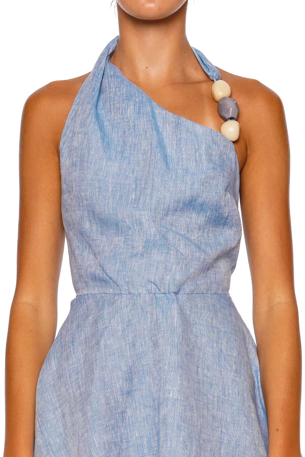 Azulu Paloma Embellished Halter Mini Dress