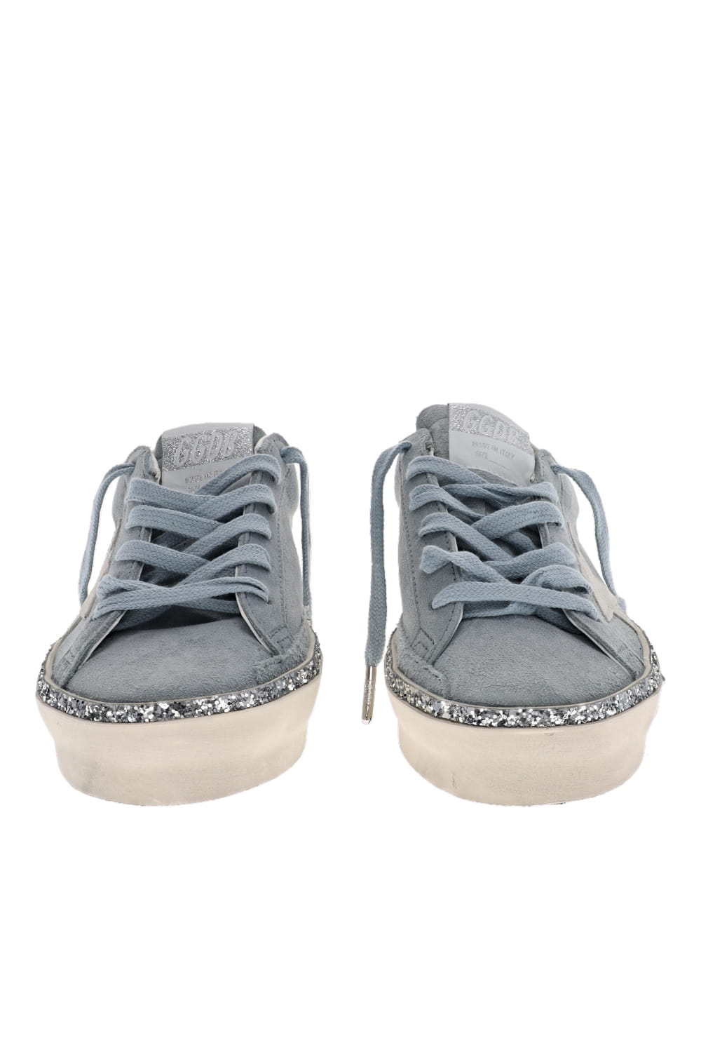 Golden Goose Hi Star Quarry Suede Glitter Foxing Sneakers