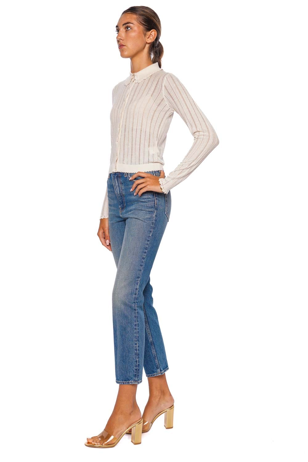 Ulla Johnson Lottie Pristine Pointelle Knit Cardigan