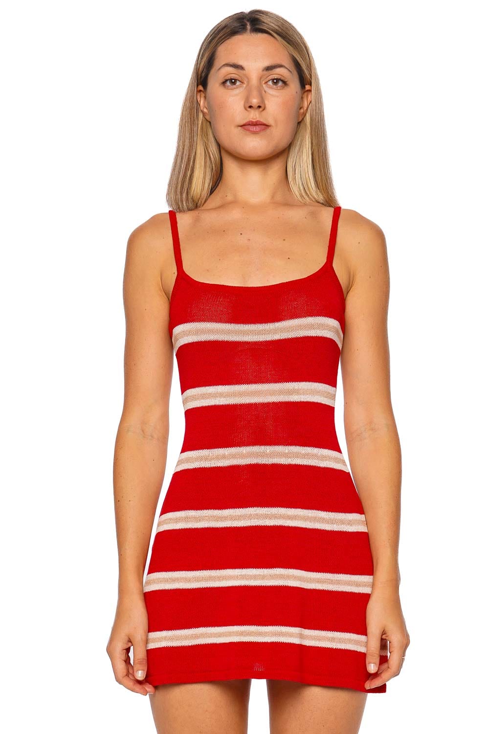 SER.O.YA Azriel Striped Knit Mini Dress
