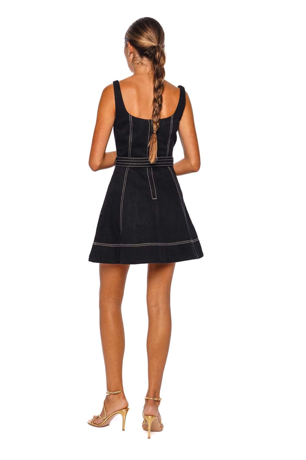 Mercer Black Belted Mini Dress