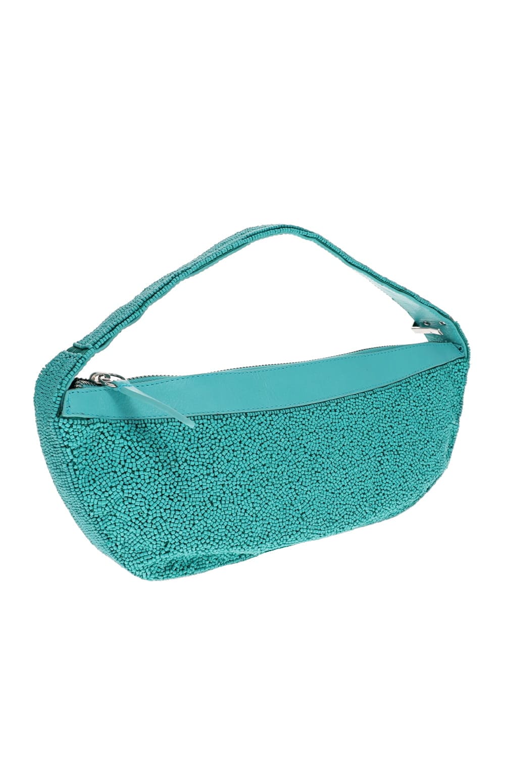 Staud Demy Teal Beaded Shoulder Bag
