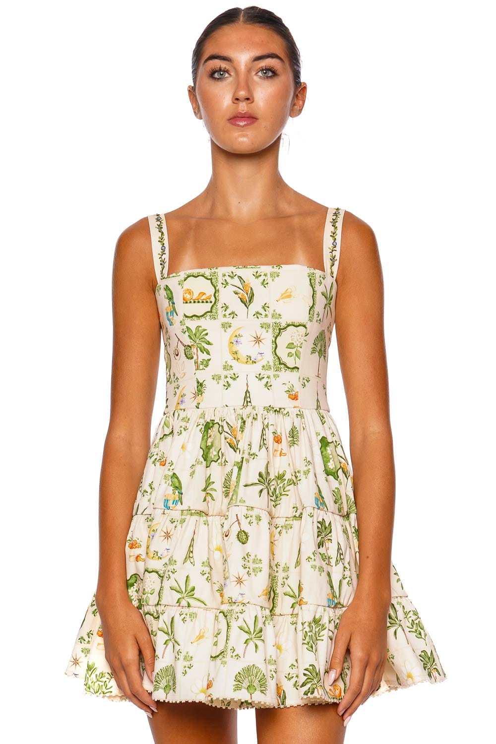 AGUA by Agua Bendita Lima Wild Embellished Mini Dress