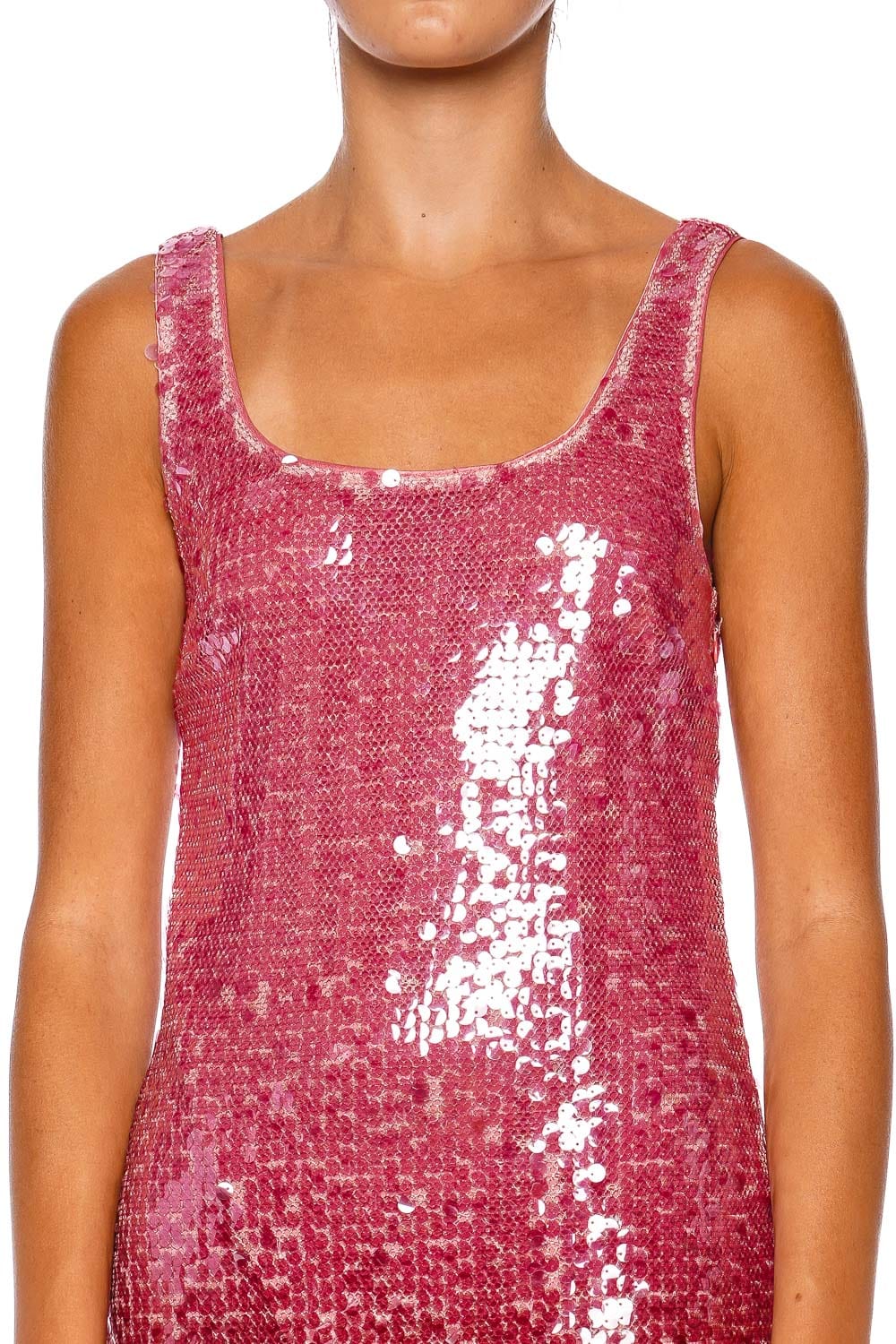 【送料&関税込】MSGM Sleeveless Sequined Dress MSGM Embellished sequin sleeveless round neck dress | The