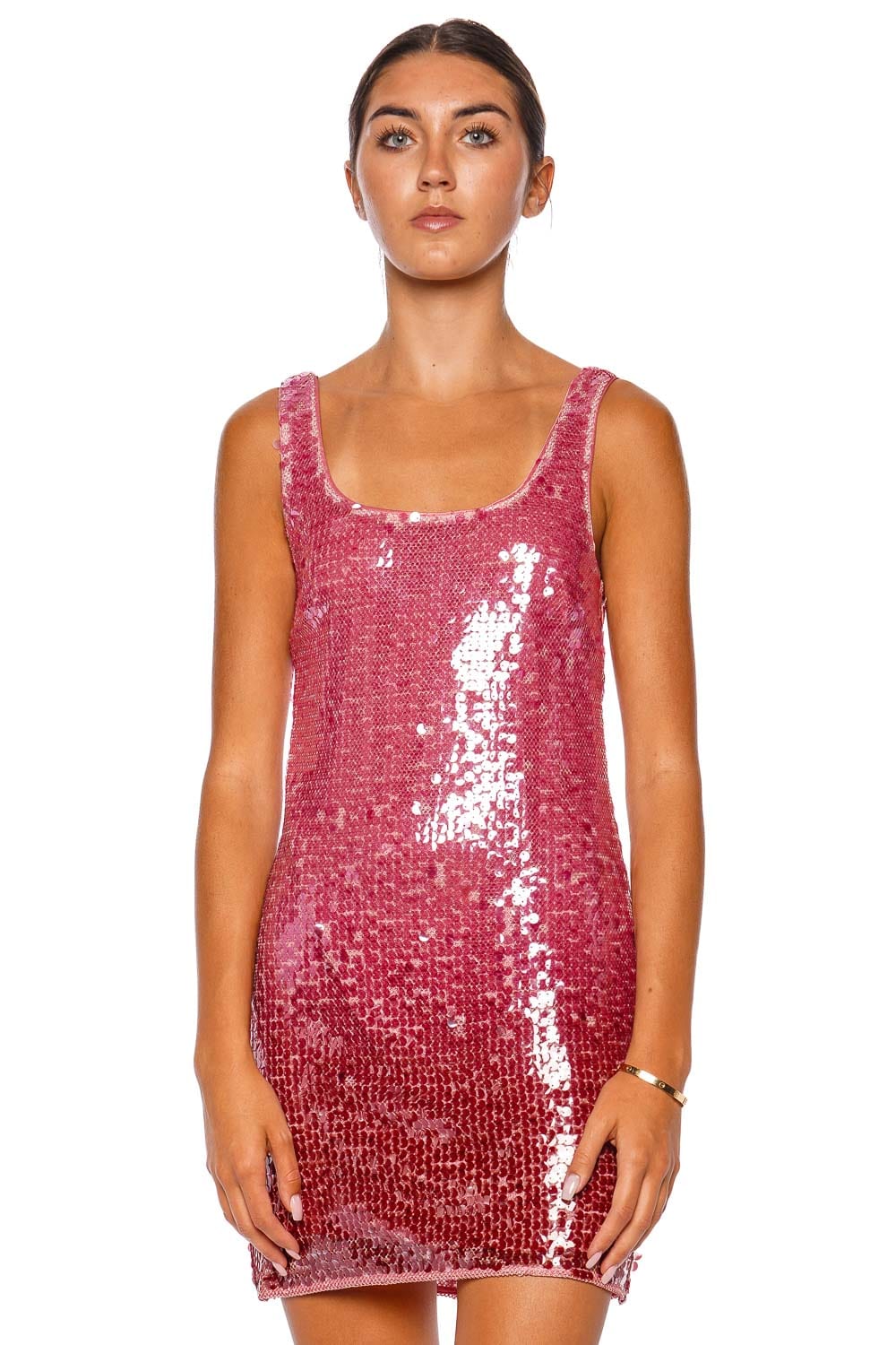 【送料&関税込】MSGM Sleeveless Sequined Dress MSGM sequin sleeveless mini dress with a long belt. NEW with