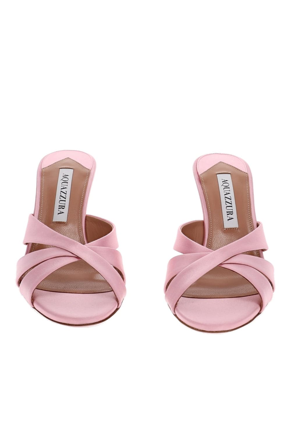 AQUAZZURA Kiss Me Quick Light Rose Crystal Mule