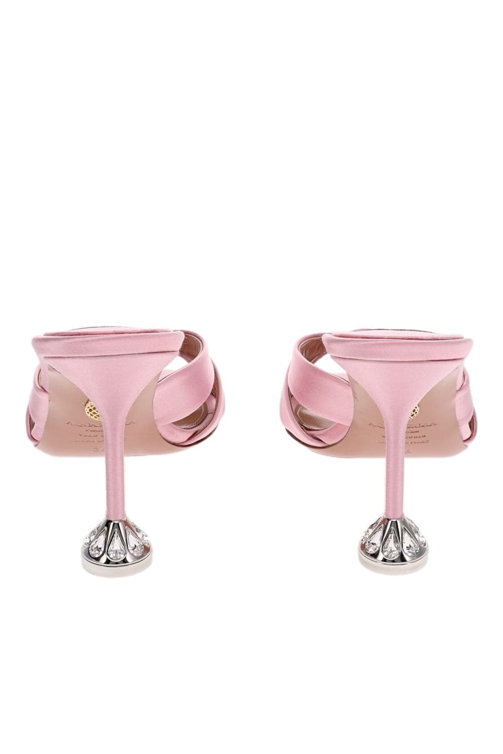 AQUAZZURA Kiss Me Quick Light Rose Crystal Mule