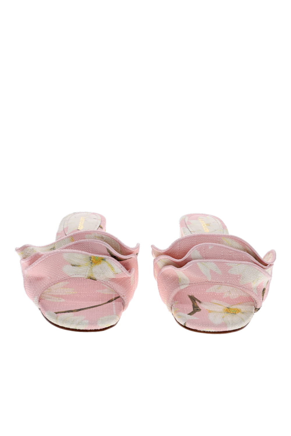 Brigitte Tulip Ruffled Raffia Mule