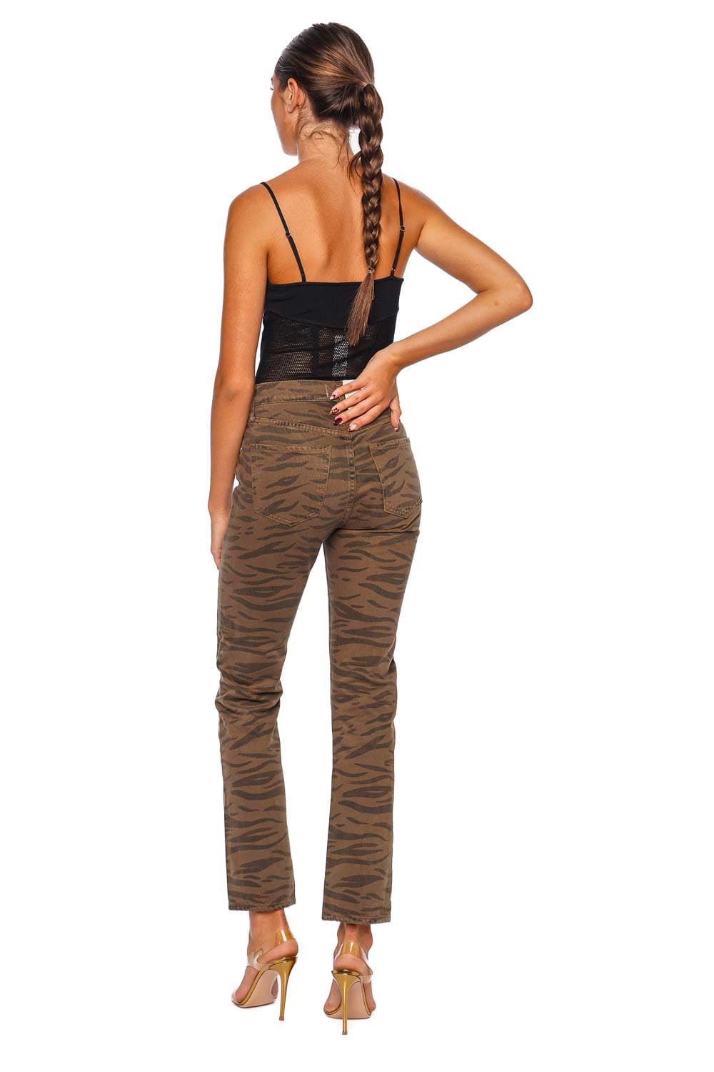 Citizens of Humanity Olivine Zebra Straight Leg High-Rise Jeans