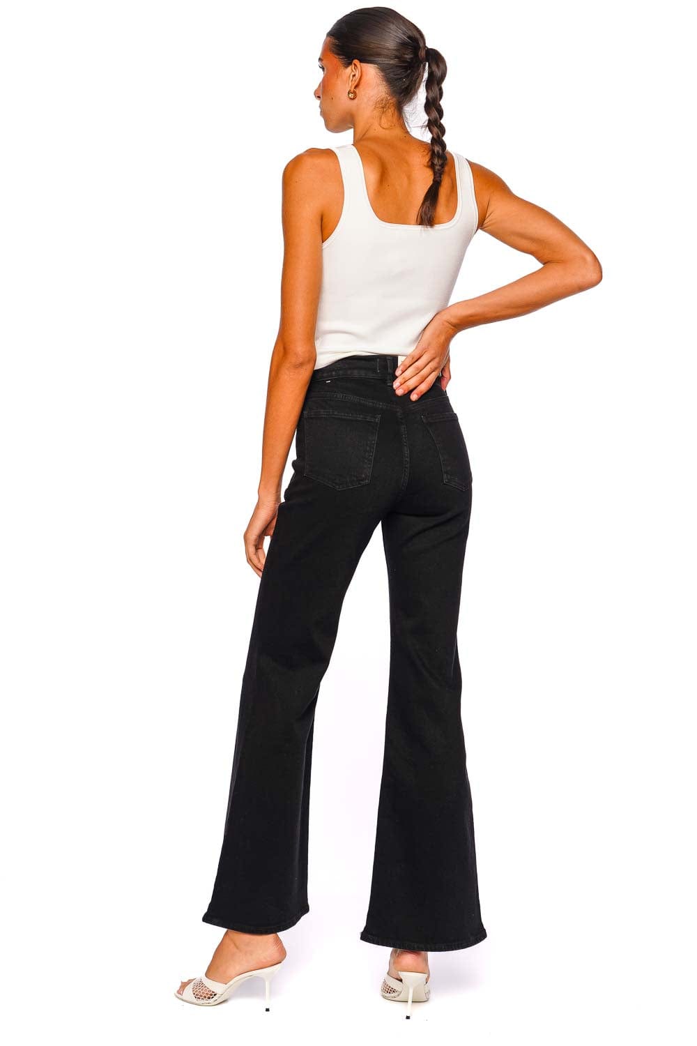 Citizens of Humanity Kimberly Rich Black Flare Horsebit Jeans