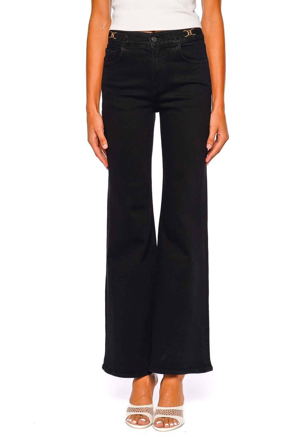 Citizens of Humanity Kimberly Rich Black Flare Horsebit Jeans