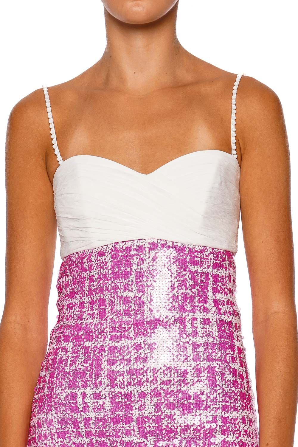 Francesca Miranda Dolce Rosado Embellished Mini Dress