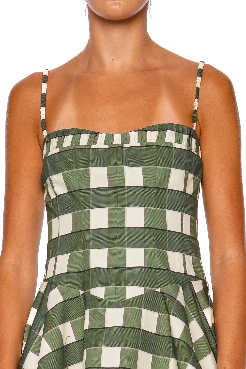 CLEA Georgia Lucca Check Cotton Mini Dress