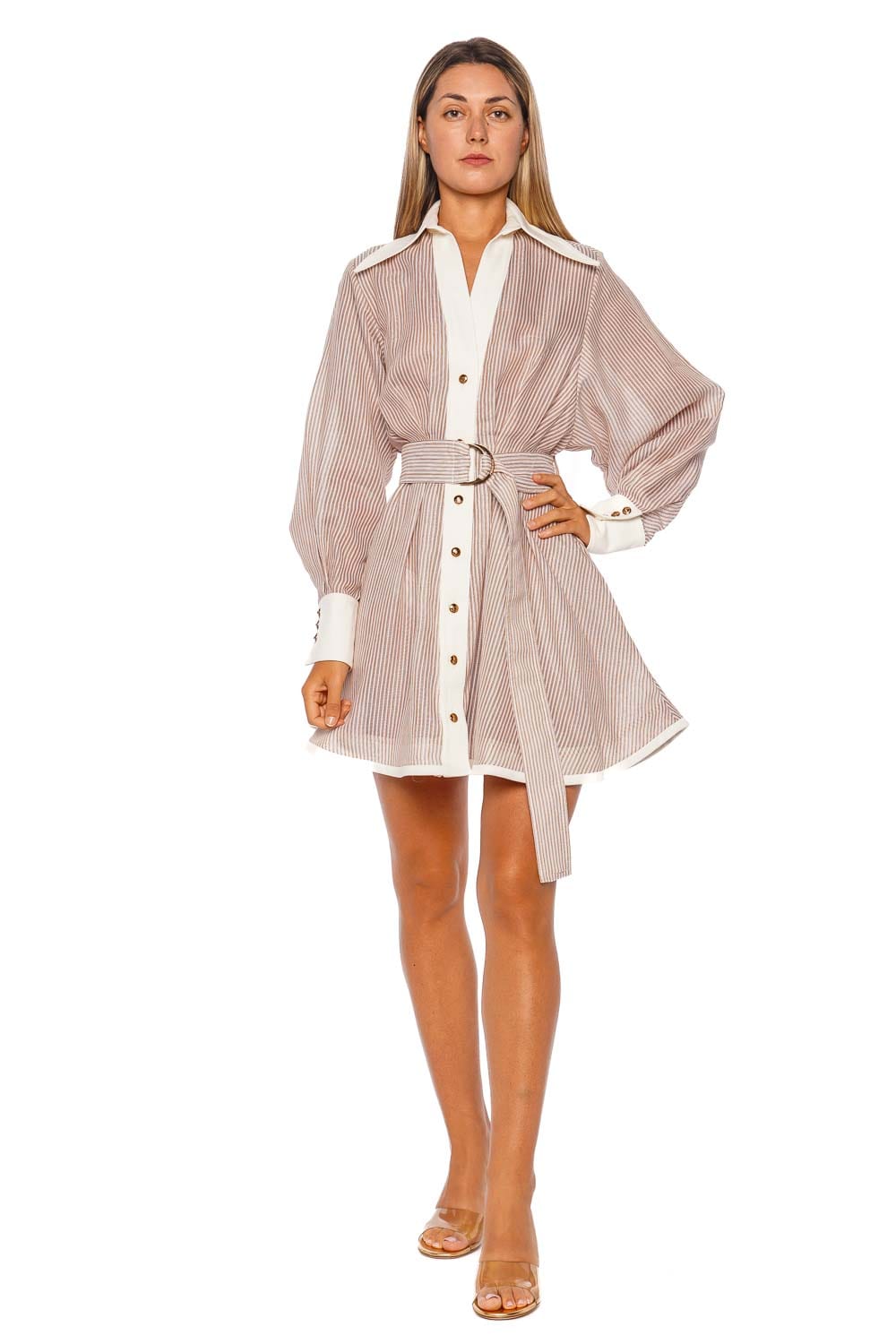 ワンピース Zimmermann DRESS (1221DF243 MIXEDE) Zimmermann Eden Long Sleeve Midi Dress in Sapphire Eden | FWRD