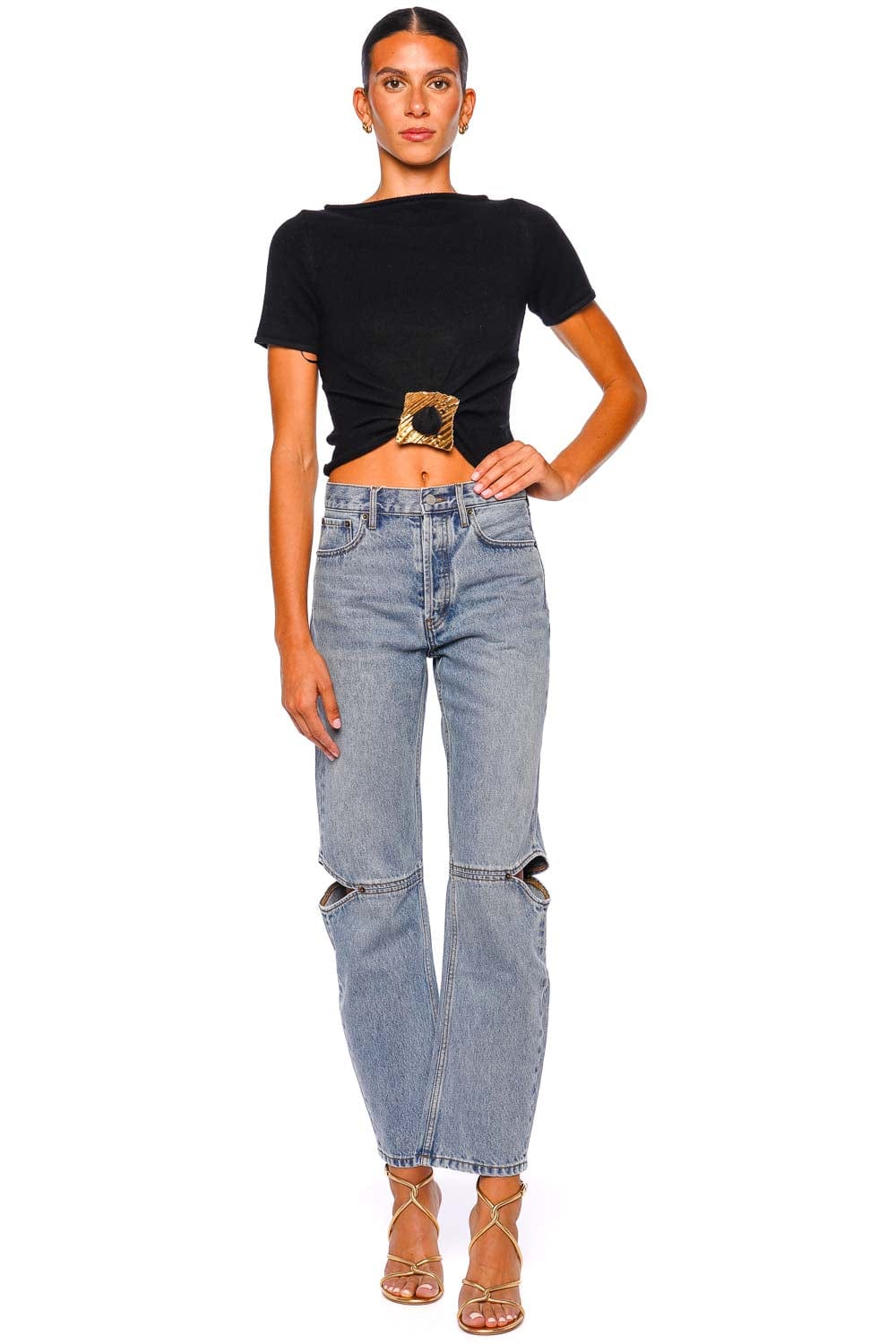 Still Here Cowgirl 1962 Vintage Cutout High Waist Jeans
