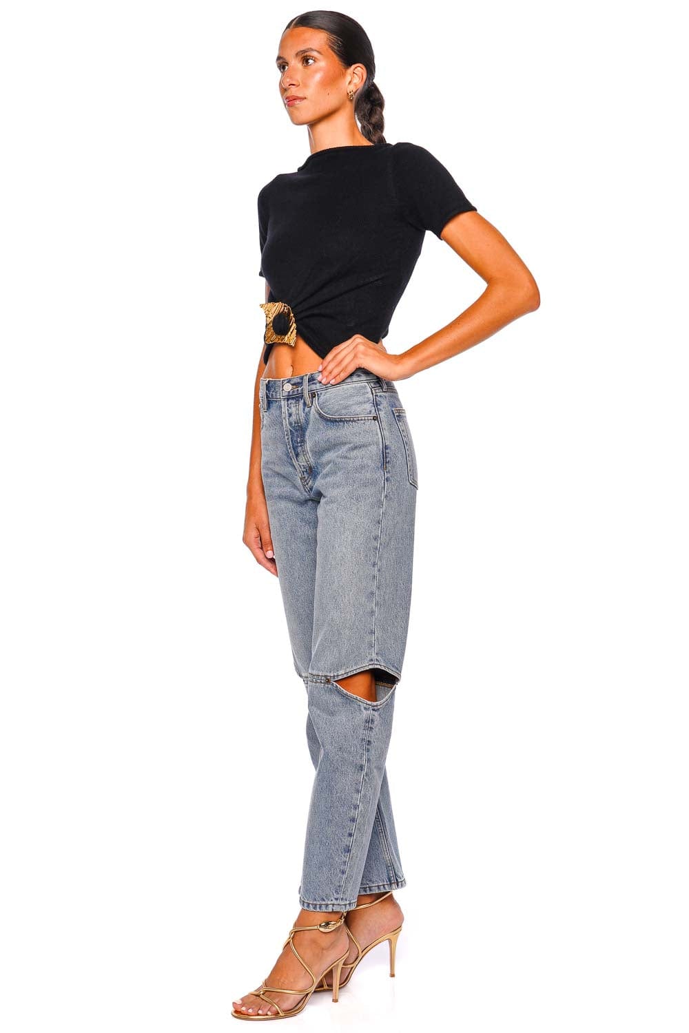 Still Here Cowgirl 1962 Vintage Cutout High Waist Jeans