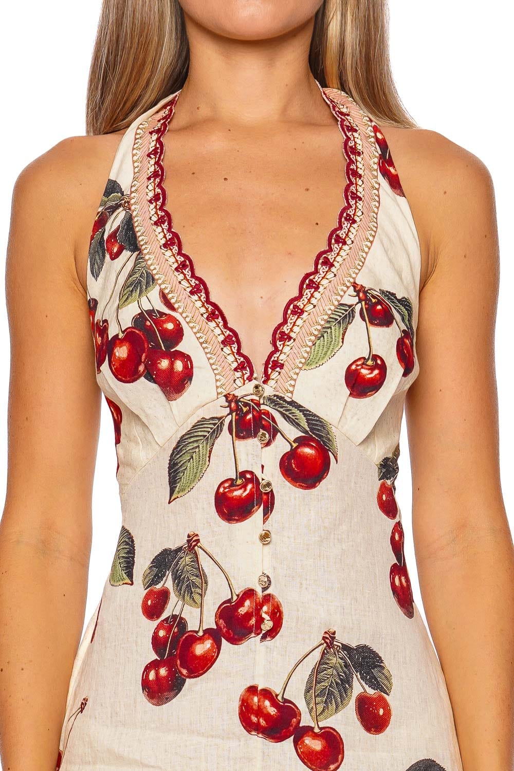 Camilla Notes From the Road Halter Playsuit