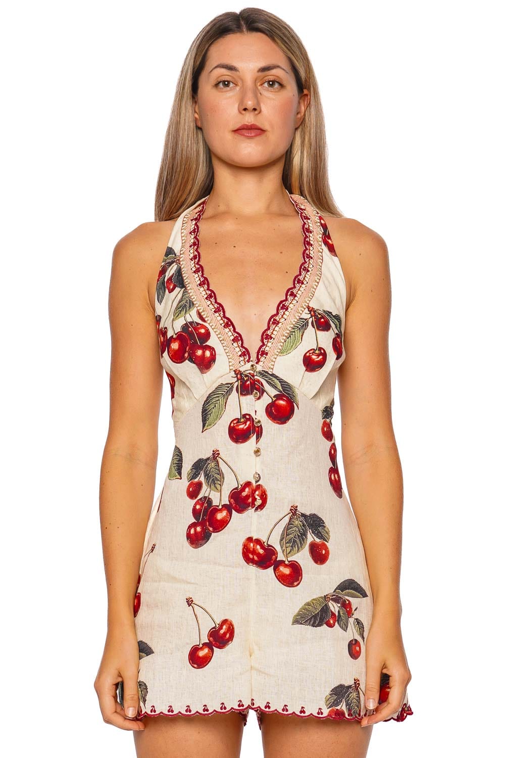 Camilla Notes From the Road Halter Playsuit