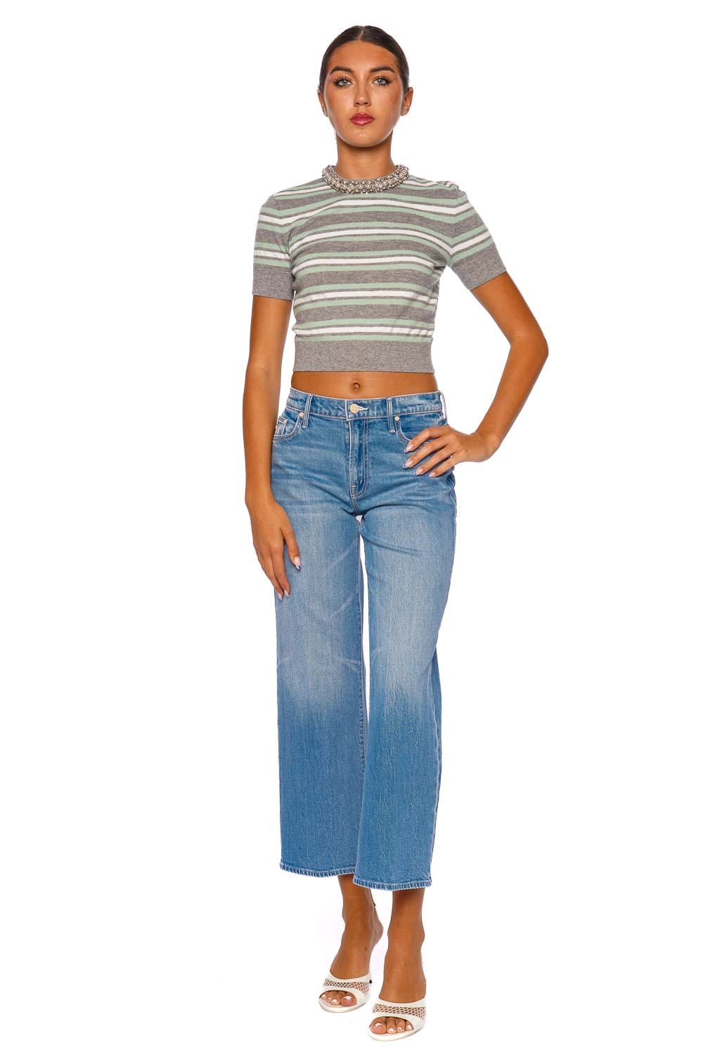 MOTHER Denim The Mid Rise Maven Ankle Jean