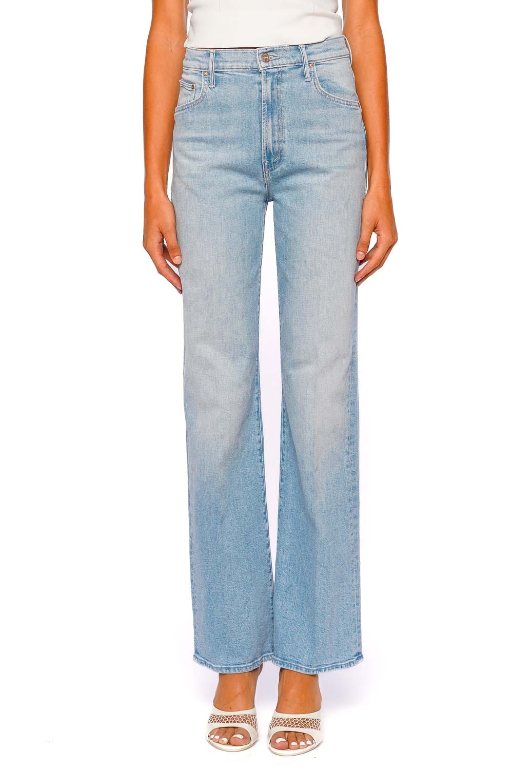 MOTHER Denim The Maven Straight Leg Light Wash Jeans