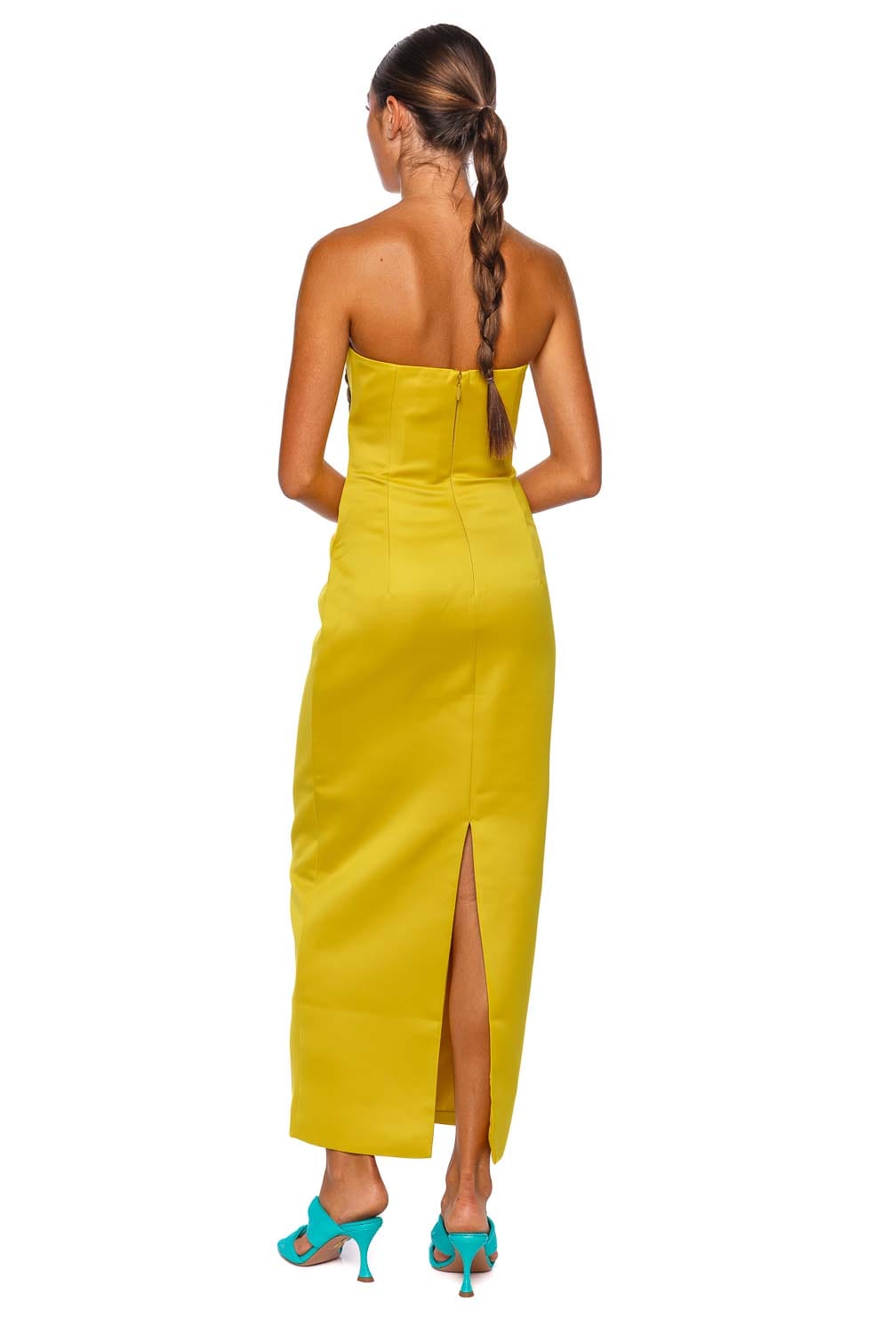 LEO LIN Rayna Strapless Applique Floral Maxi Dress
