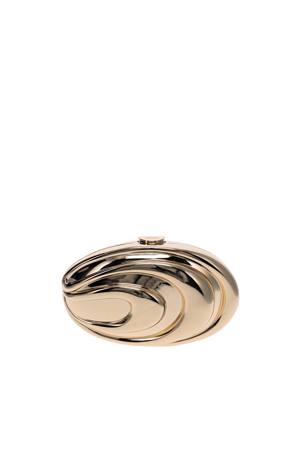 SIMKHAI Inez Sculptural Gold Metal Clutch