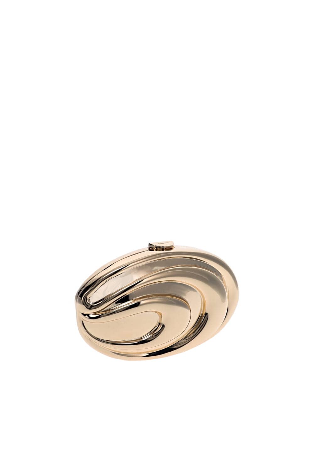 SIMKHAI Inez Sculptural Gold Metal Clutch