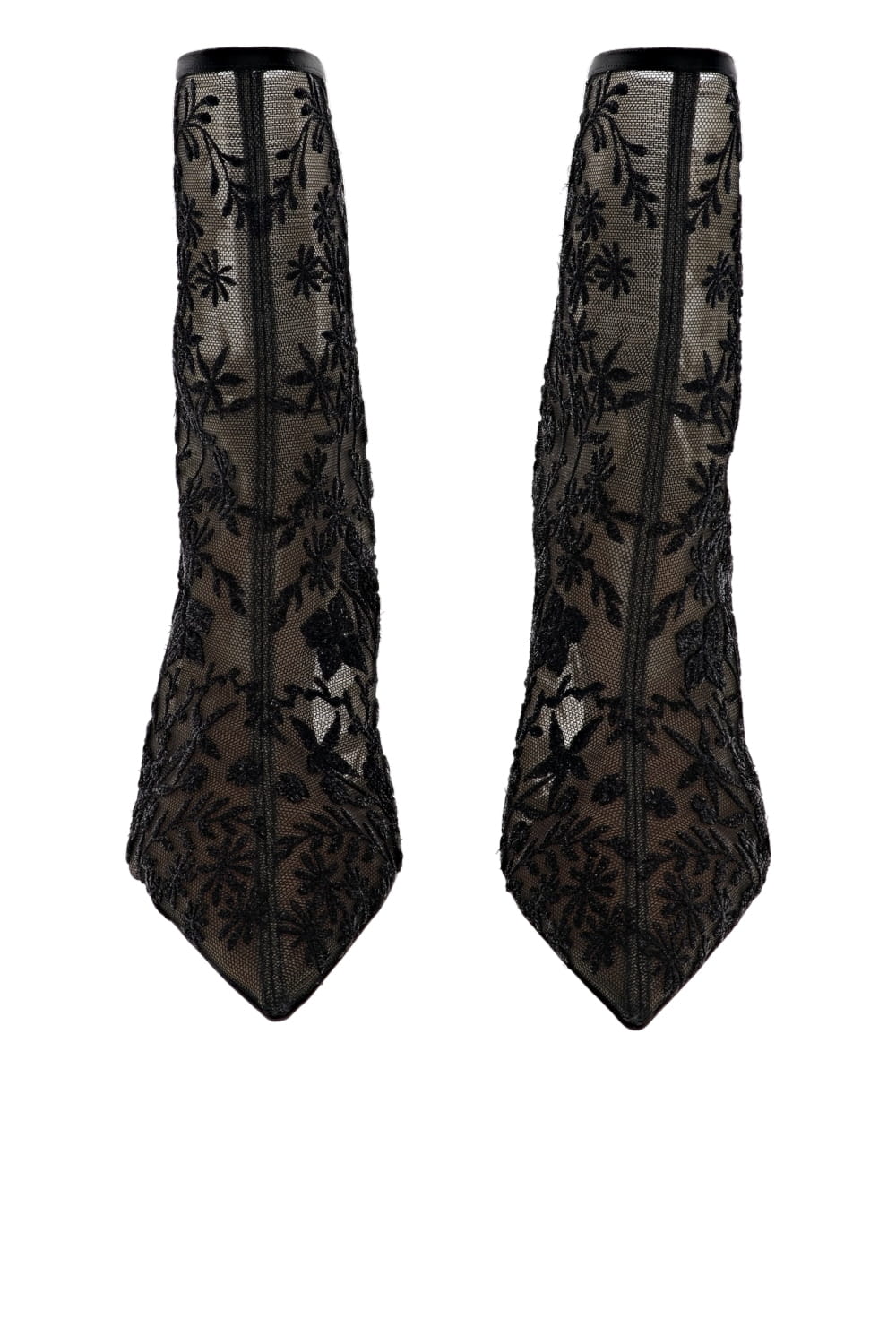 AQUAZZURA Mon Amour Black Lace Bootie 85mm