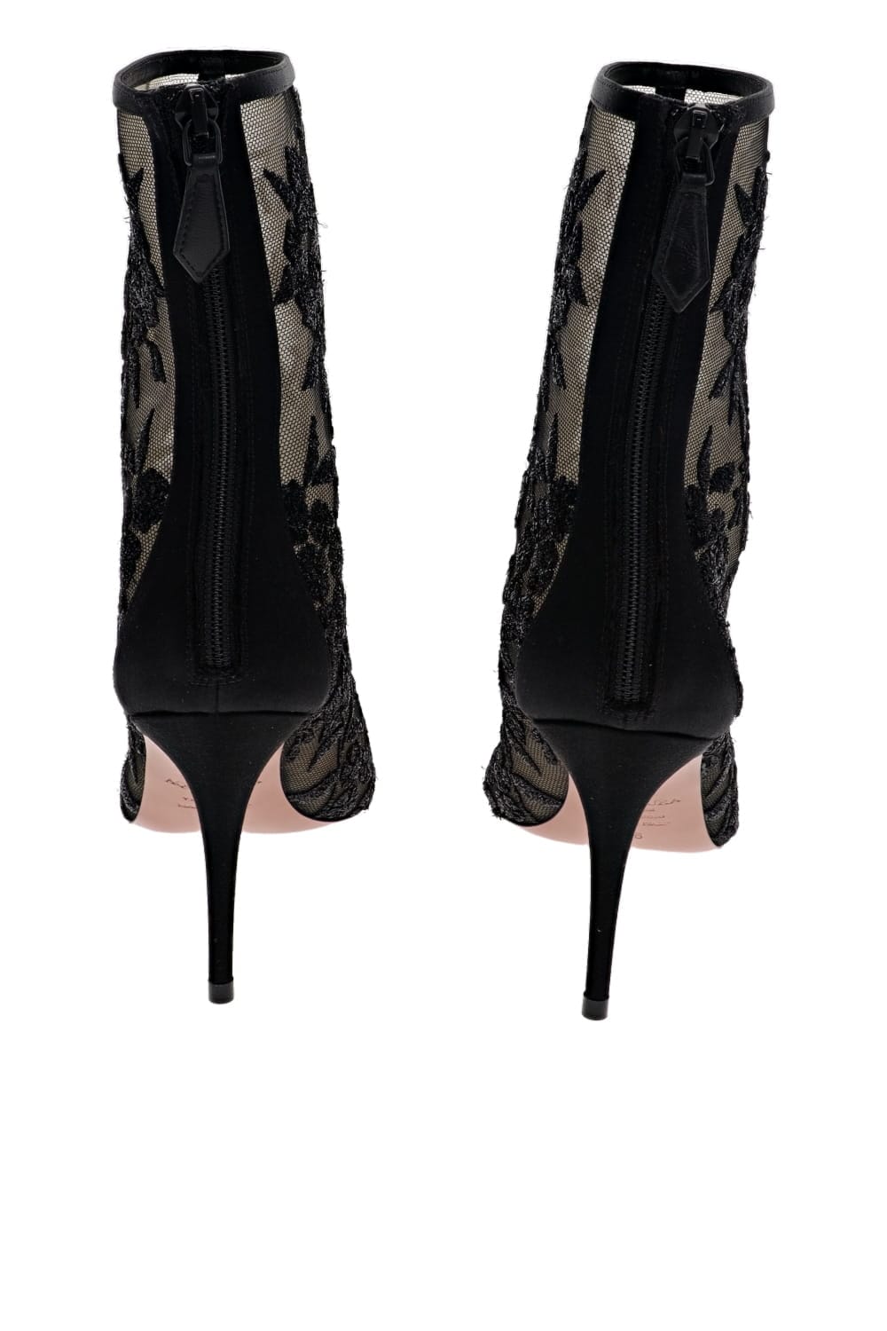 AQUAZZURA Mon Amour Black Lace Bootie 85mm