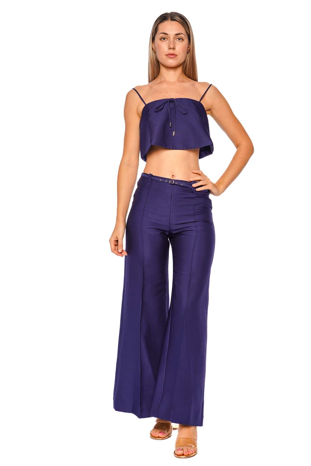 Shona Joy Otis Midnight Cropped Cami Top