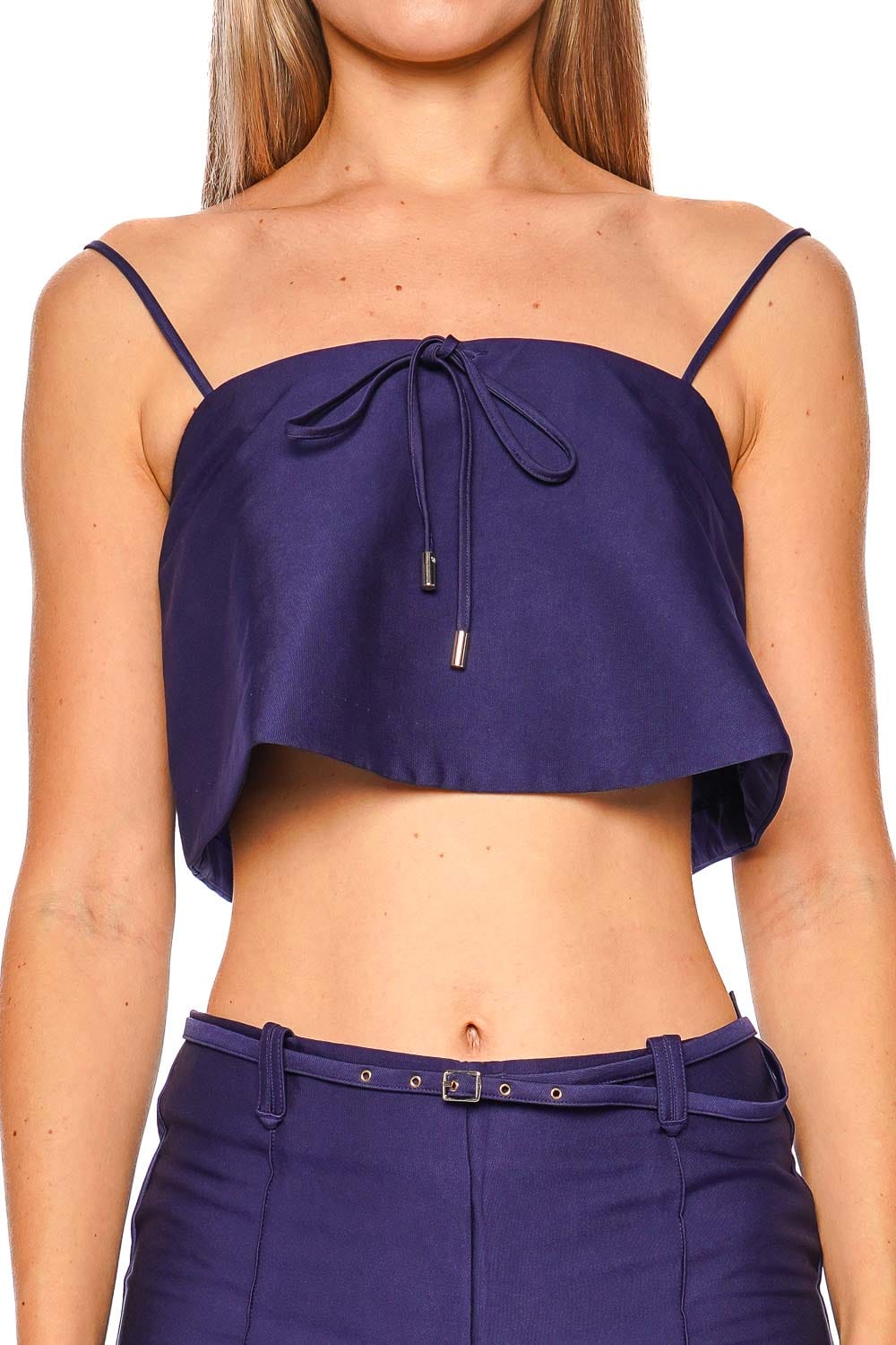 Shona Joy Otis Midnight Cropped Cami Top