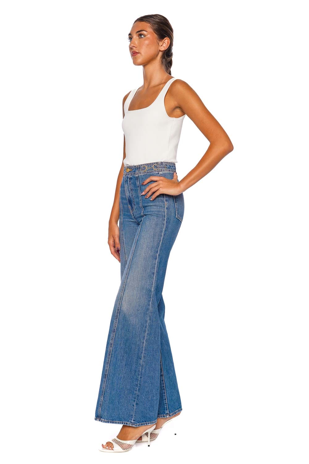 Ulla Johnson Delphine High Rise Wide-Leg Jean Denim