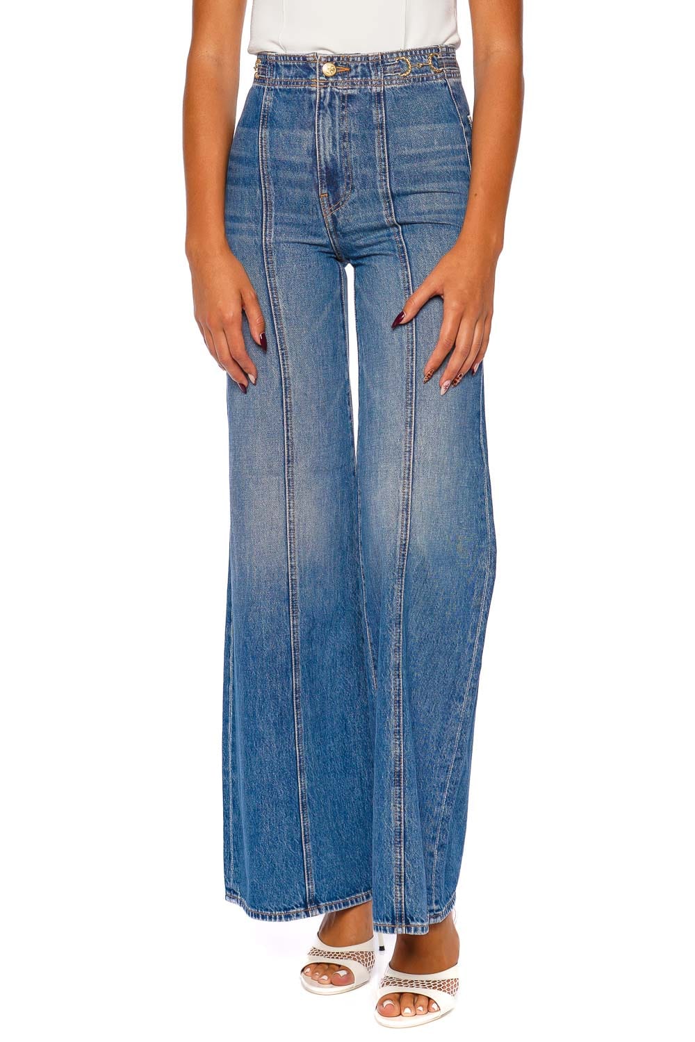 Ulla Johnson Delphine High Rise Wide-Leg Jean Denim